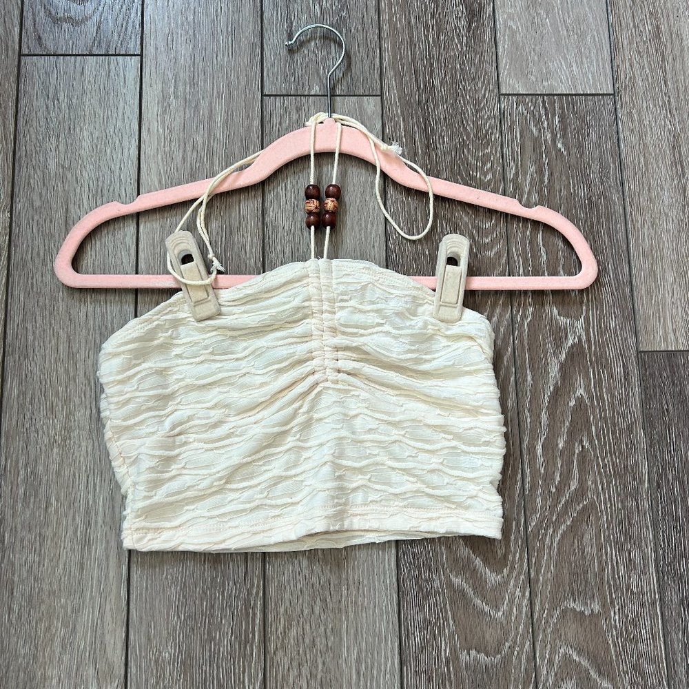 Cream/White Shein Cropped Tank, Small